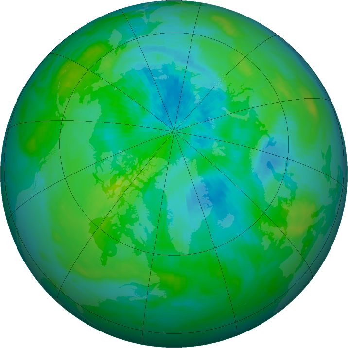Arctic ozone map for 12 September 1983